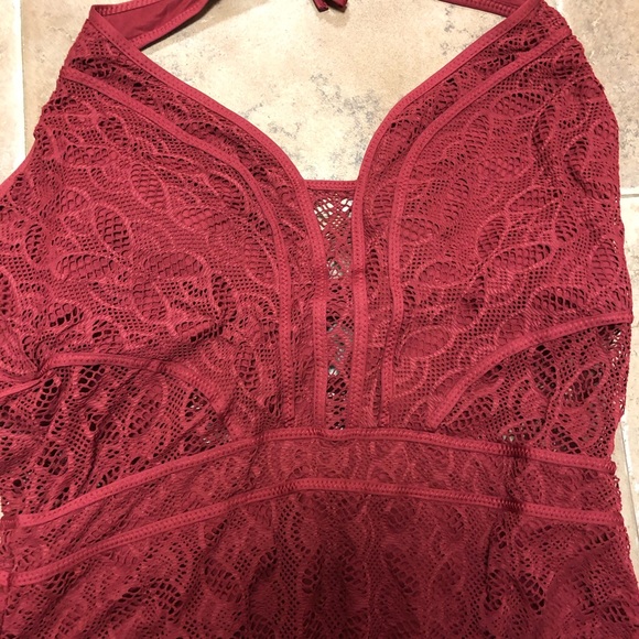 Becca Plus Size Color Play Crochet Swim - Picture 4 of 7